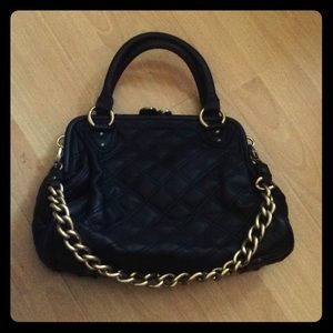 Marc jacobs quilted black satchel purse bag